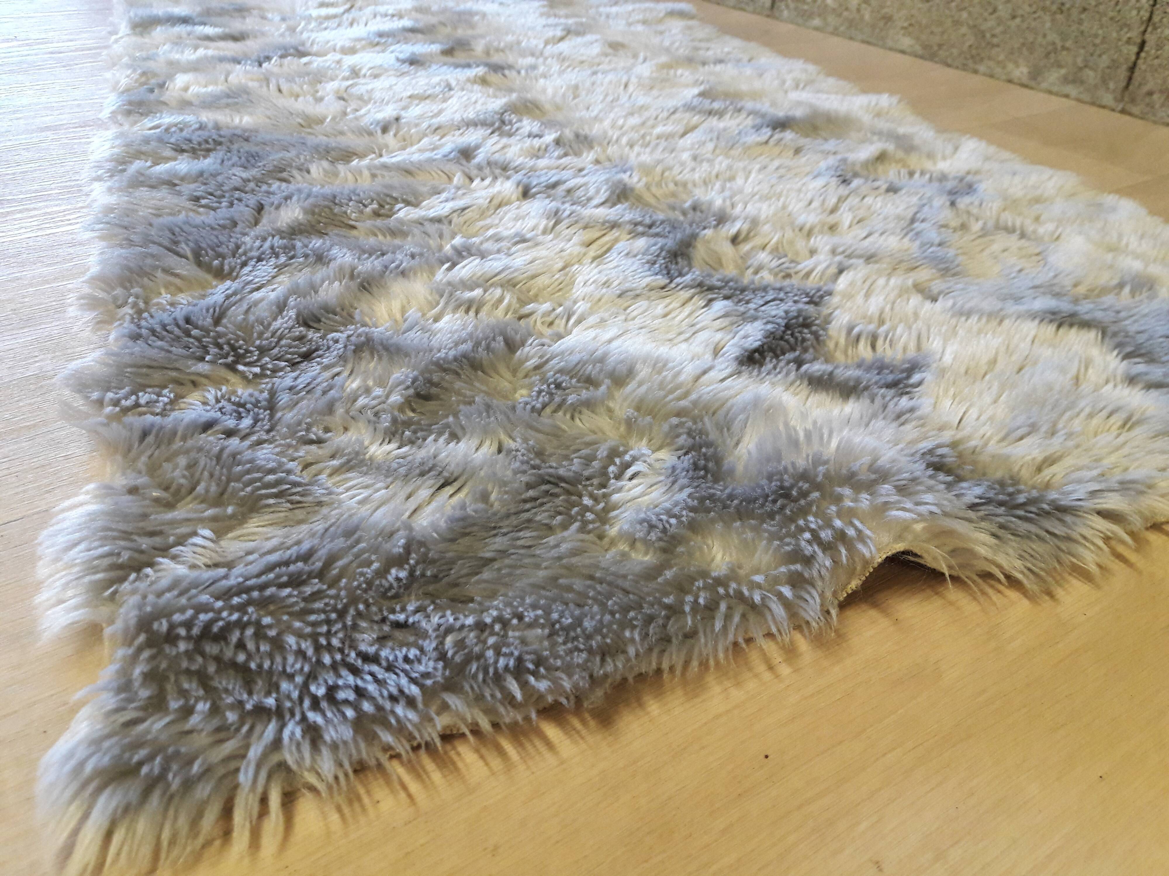 Carpet Rug gray 126x66cm