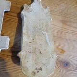 2 19th century earthenware holy water stoups