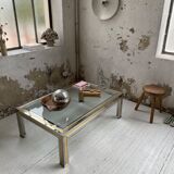Table basse chrome laiton