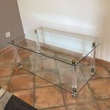 Roche Bobois coffee table. 1970. Lucite and glass.