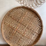 Large bamboo rattan tray