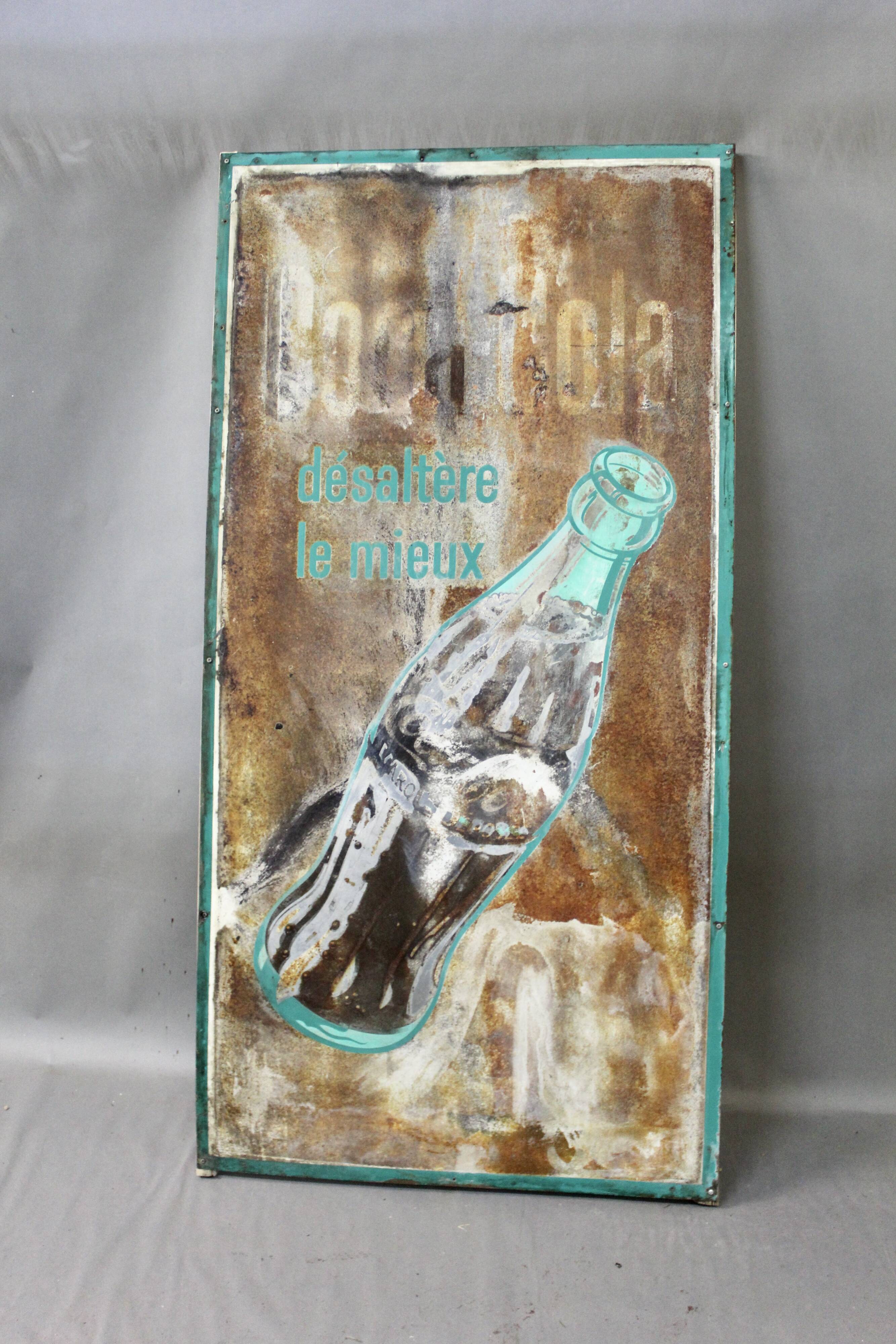 Old coca cola advertising plate 60s