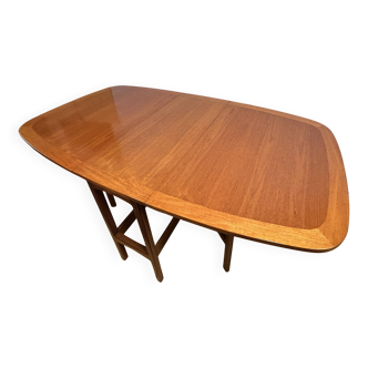 Mid-Century Retro Vintage Teak Drop Leaf Dining Table by McIntosh 1960–1970