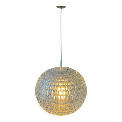Suspension boule en cristal mid-century en verre acrylique