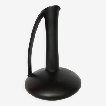 Black ceramic handle vase