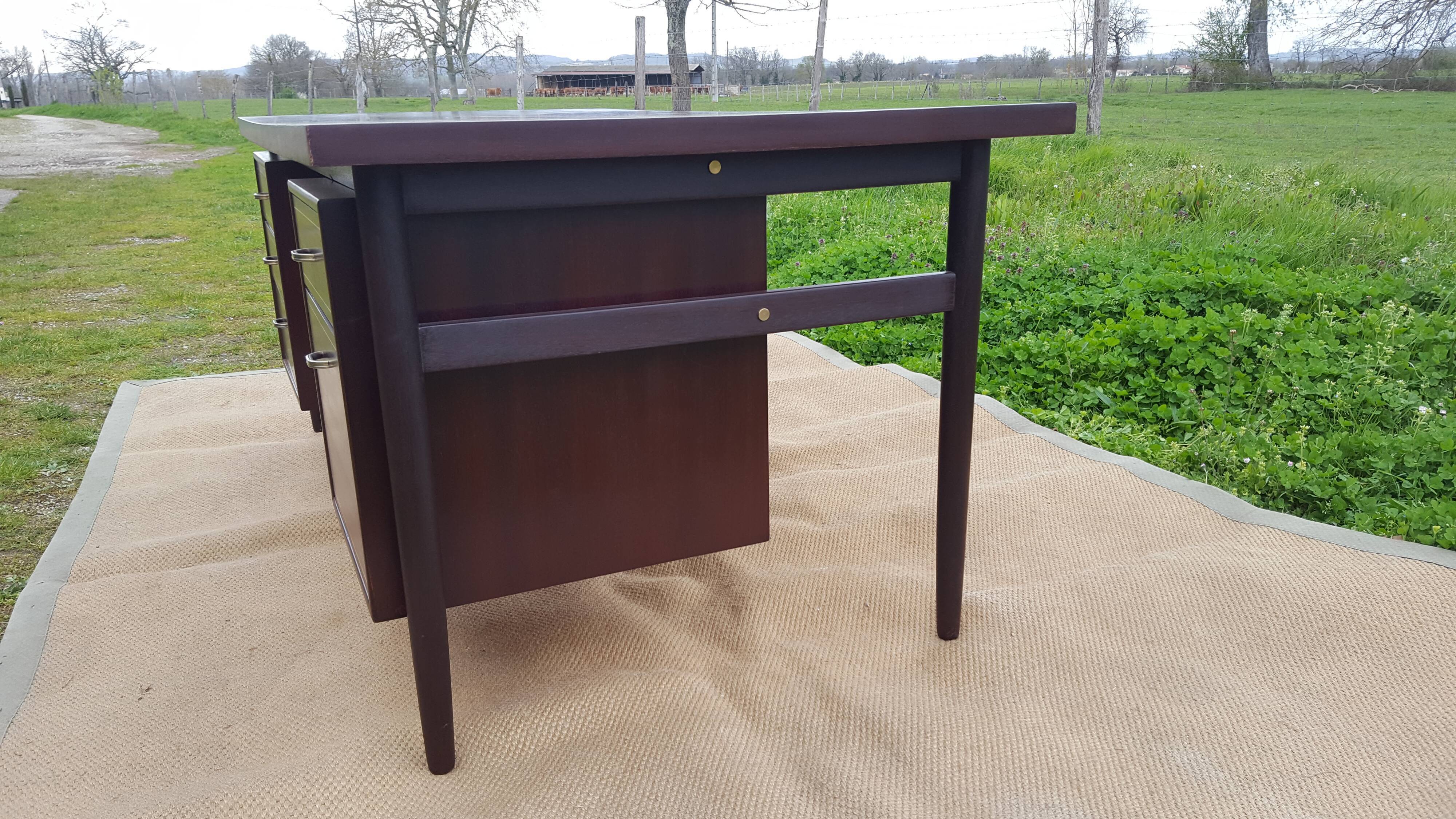 Bureau hollandais en acajou vintage