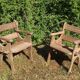 Pair of removable garden armchairs