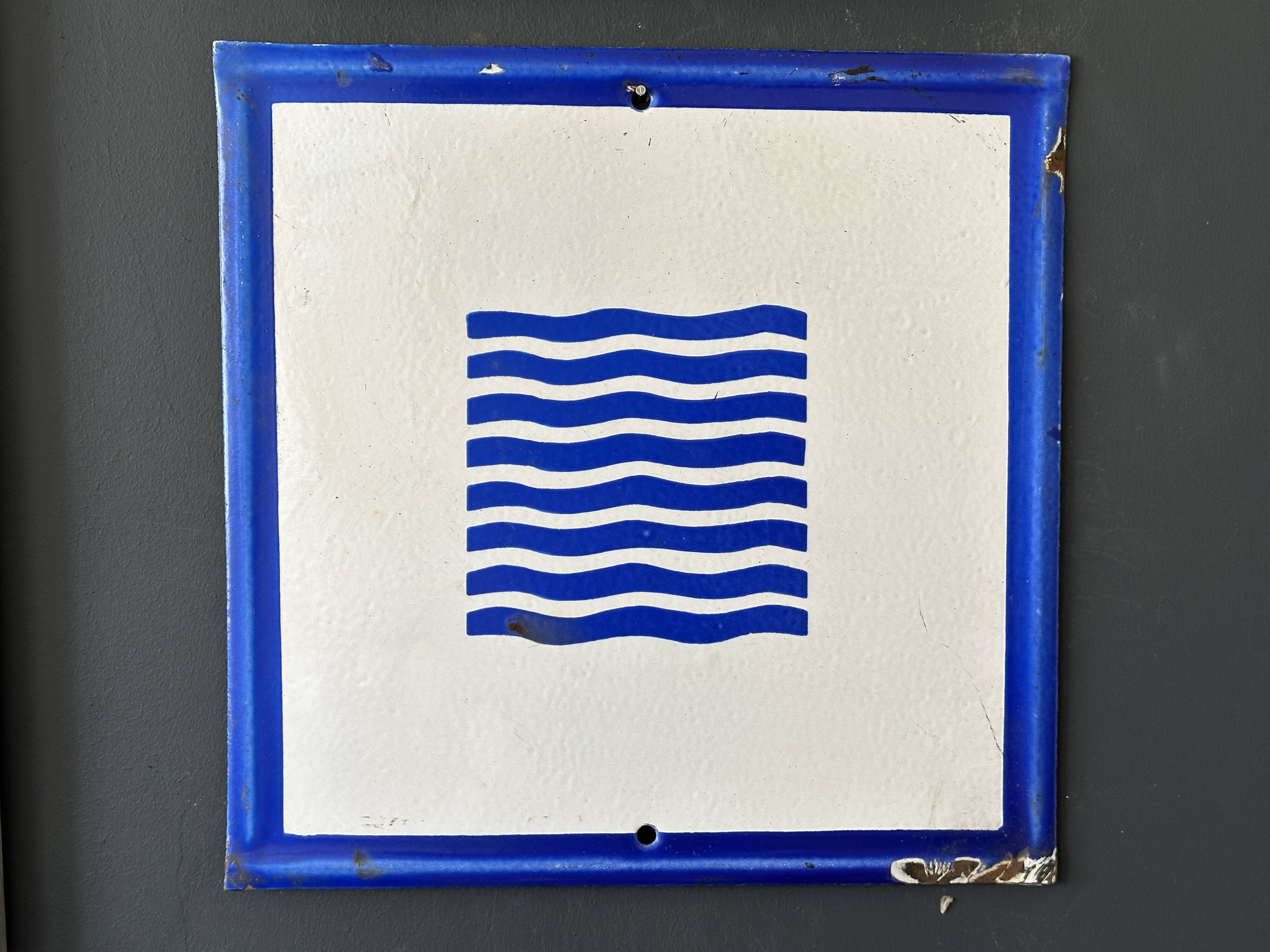 Panneau en émail industriel Vintage européen, décoration Architecture