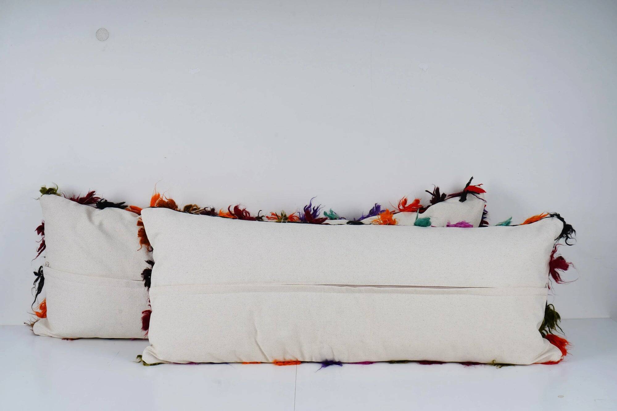 Set of 2 vintage Turkish cushion covers 41x102 cm