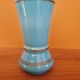 Blue opaline vase with floral decoration from the Napoléon III period.