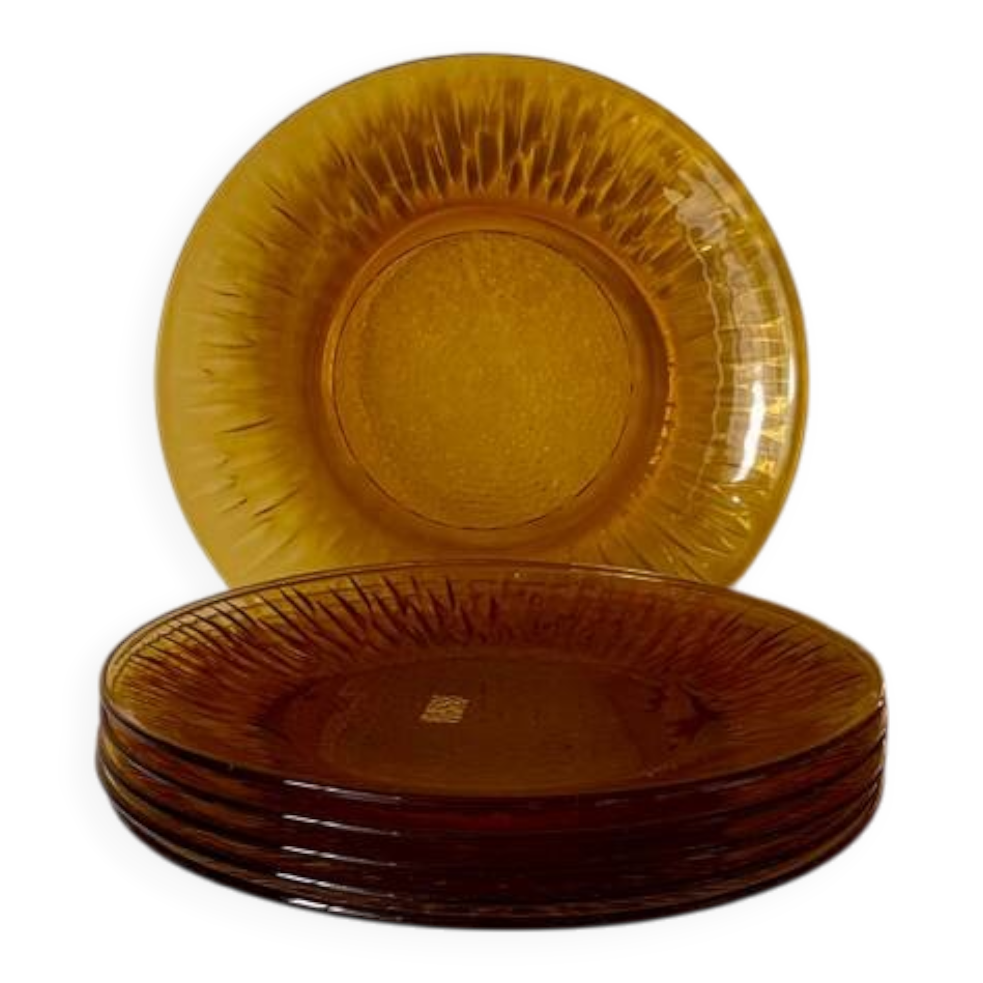 The 6 amber plates Vereco