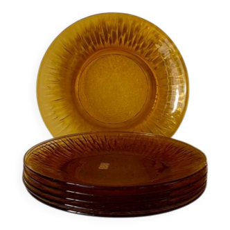 The 6 amber plates Vereco