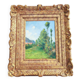 Peinture à l'huile paysage par Alfred-Emmanuel Bellin
