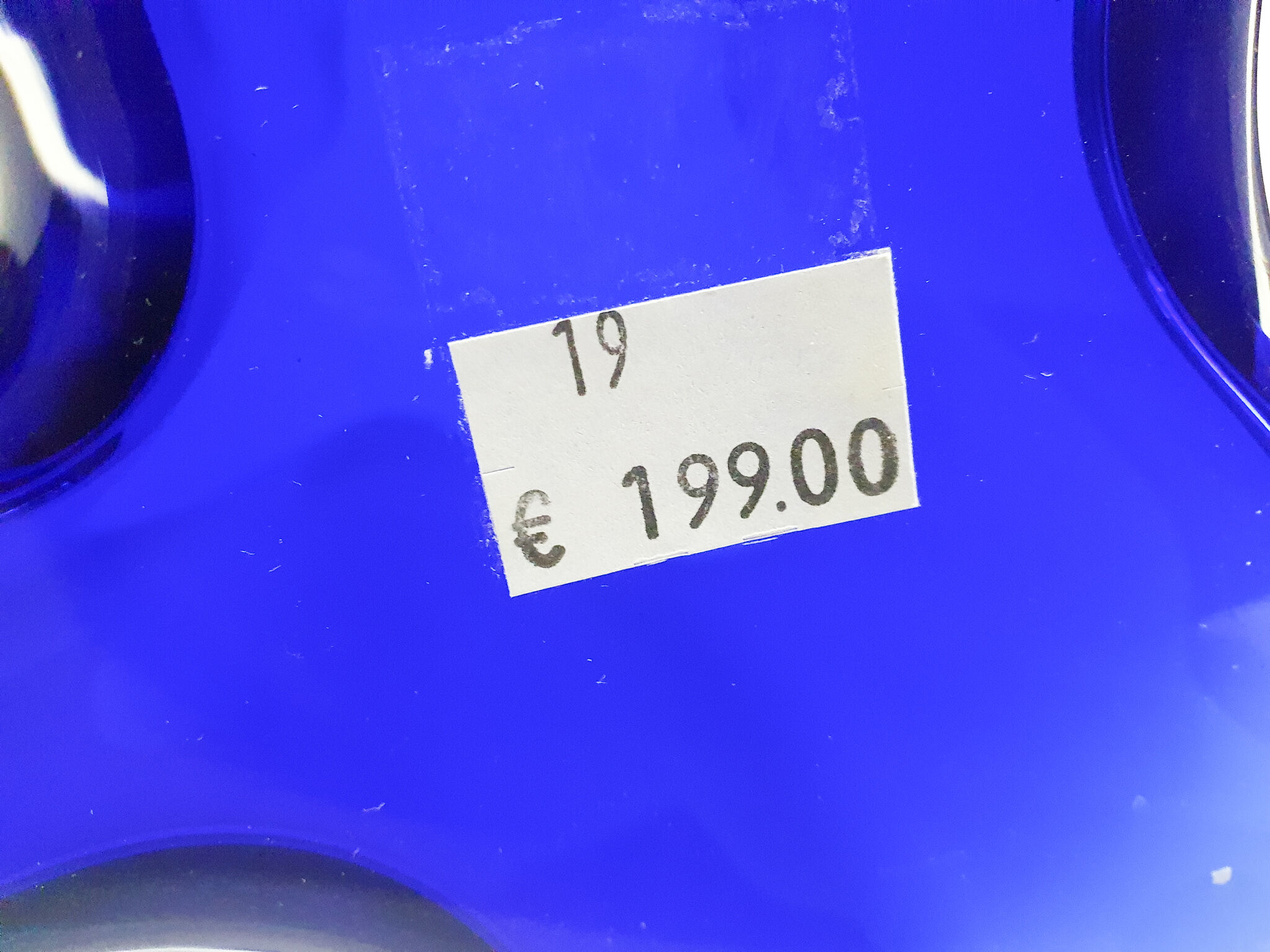 Vase en verre bleu de Alvar Aalto pour Iittala, Finlande, 1936