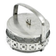 Sugar bowl, postmodernism, glass, silver-plated brass, Poland, 1970s