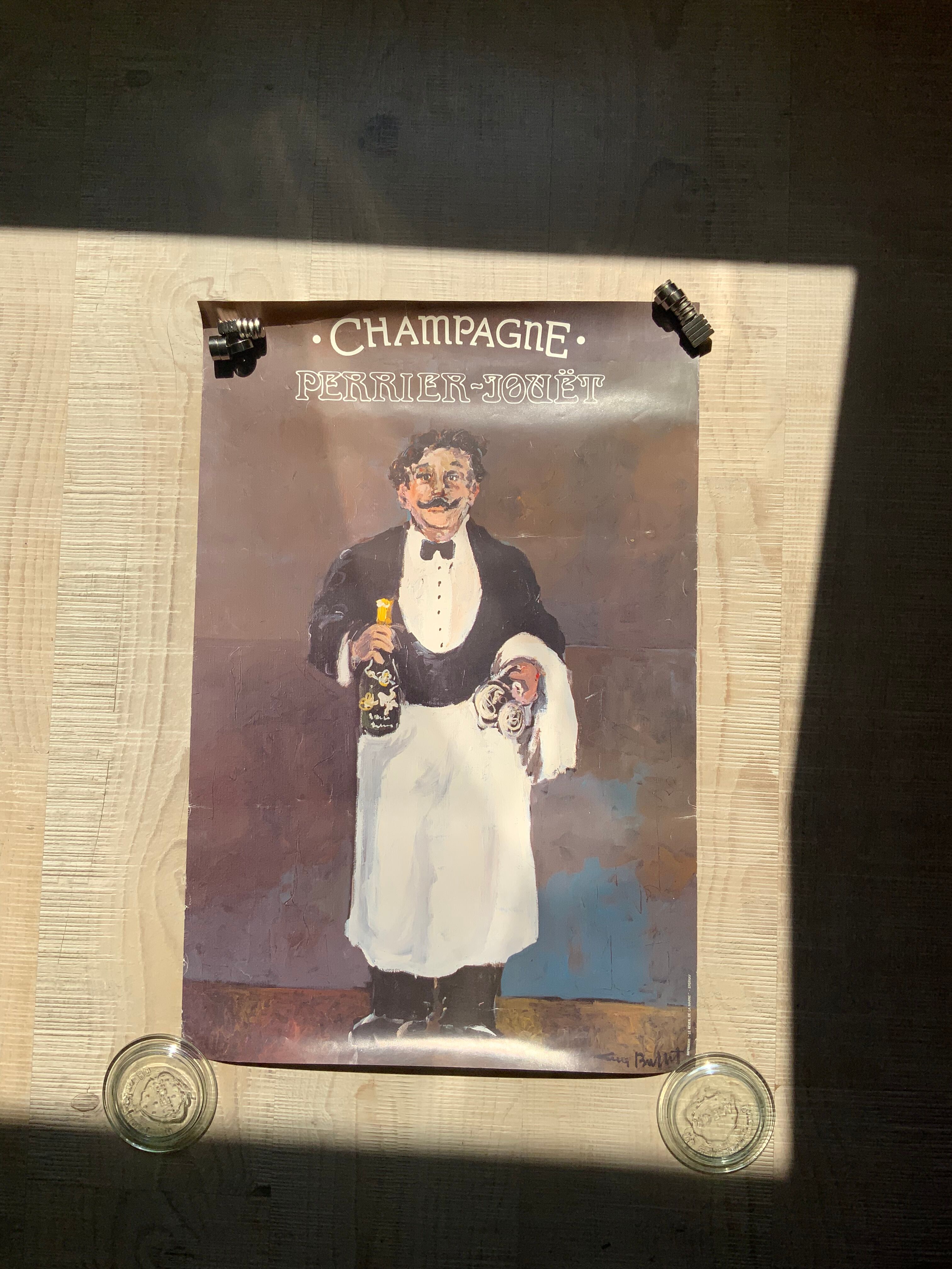 Poster champagne Perrier Jouët old ad vintage