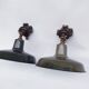 Antique enamelled wall lights