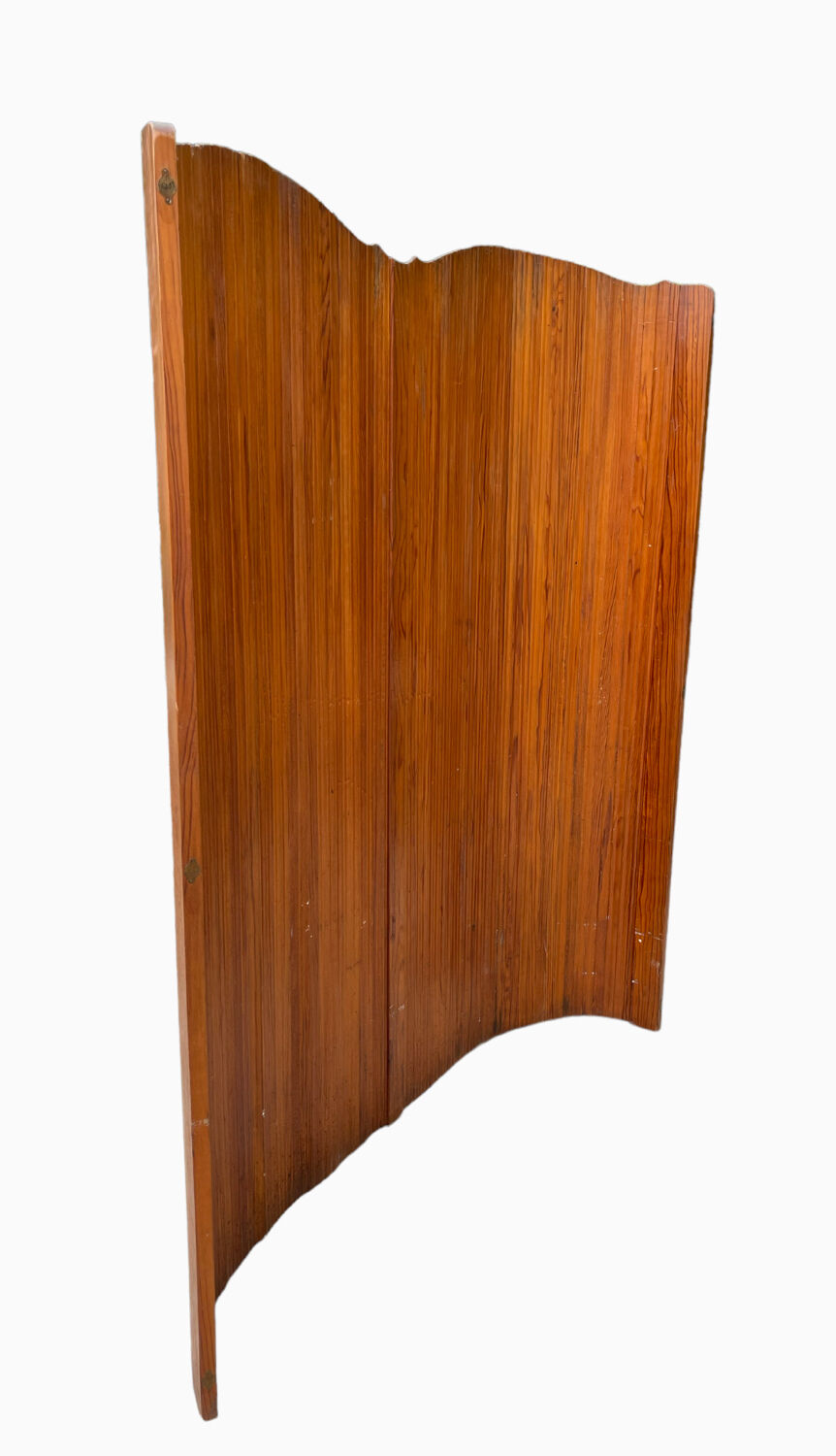 Wavy wooden screen circa 1950, Baumann by SNSA