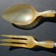 Carving Set + Salad Server Horn and Stainless Steel