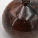 Dark brown stoneware ball lamp by Guy Baudat, 1970s