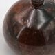 Pied de lampe boule en grès marron de Guy Baudat, années 70