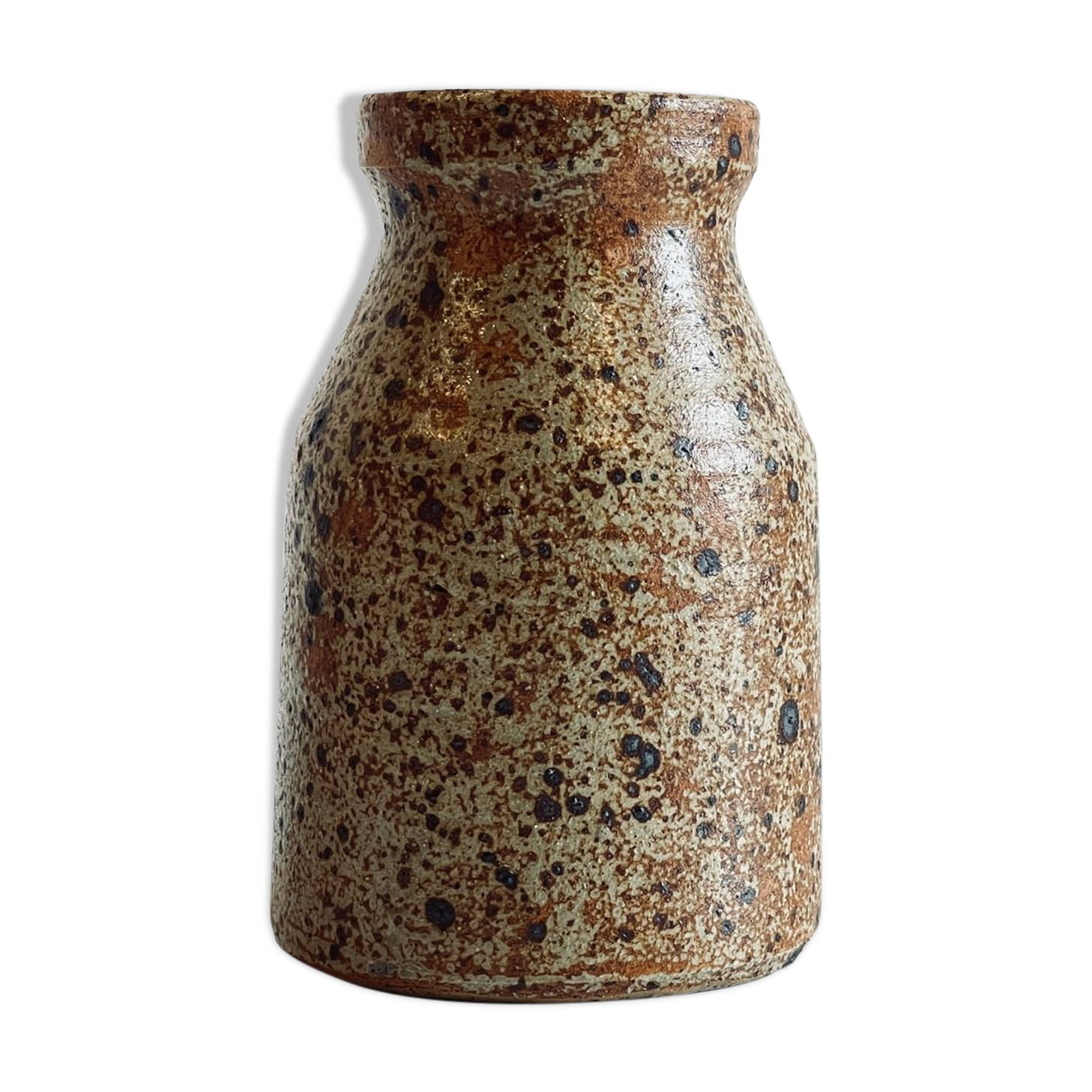 Vintage pyrite stoneware vase