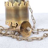 Set of 2 vintage Holm Sorensen brass pendant lamps 6400