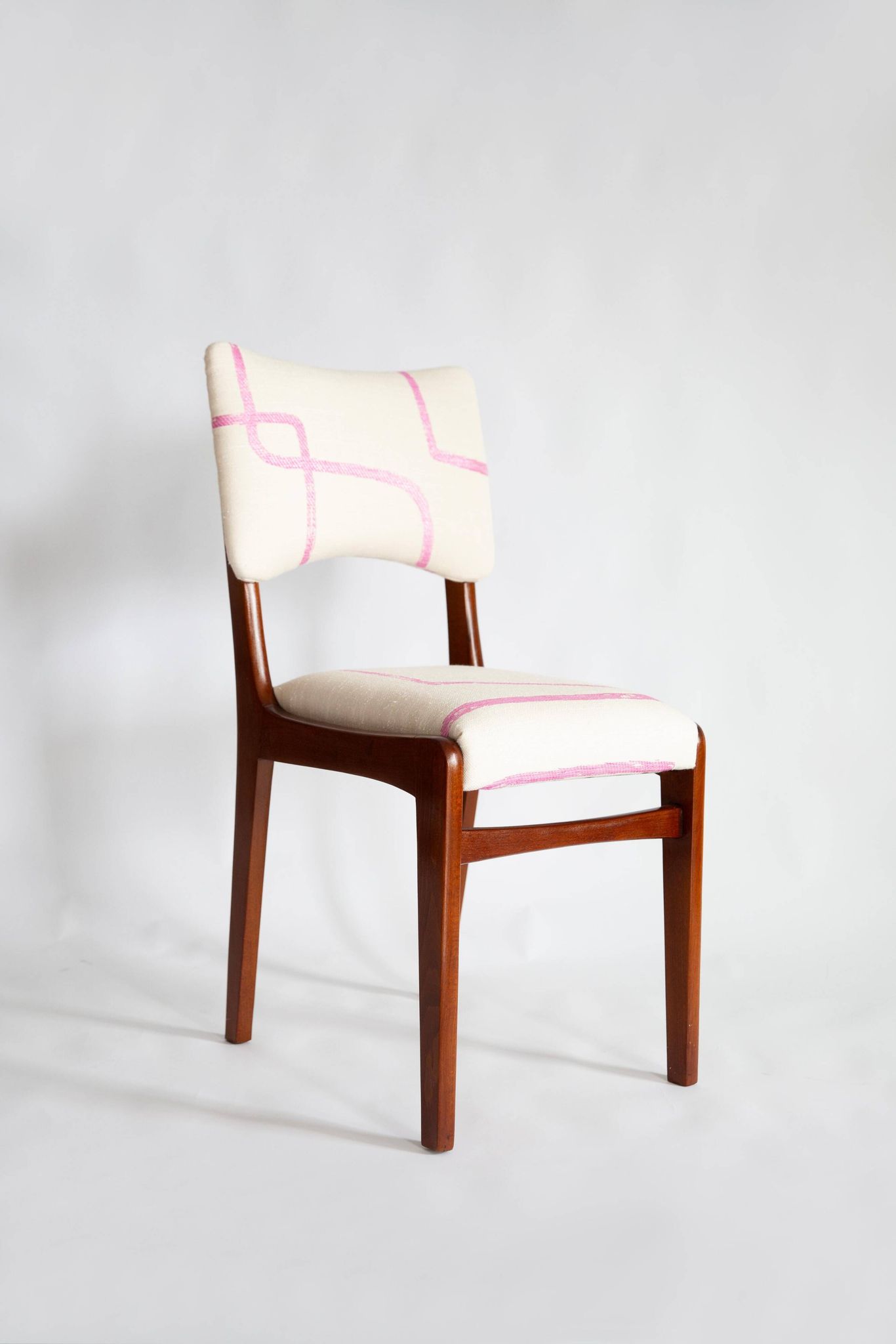Mid-century chair, Kafkaesque Walk Jacquard, Rajmund Halas, Poland, 1960s