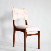 Mid-century chair, Kafkaesque Walk Jacquard, Rajmund Halas, Poland, 1960s