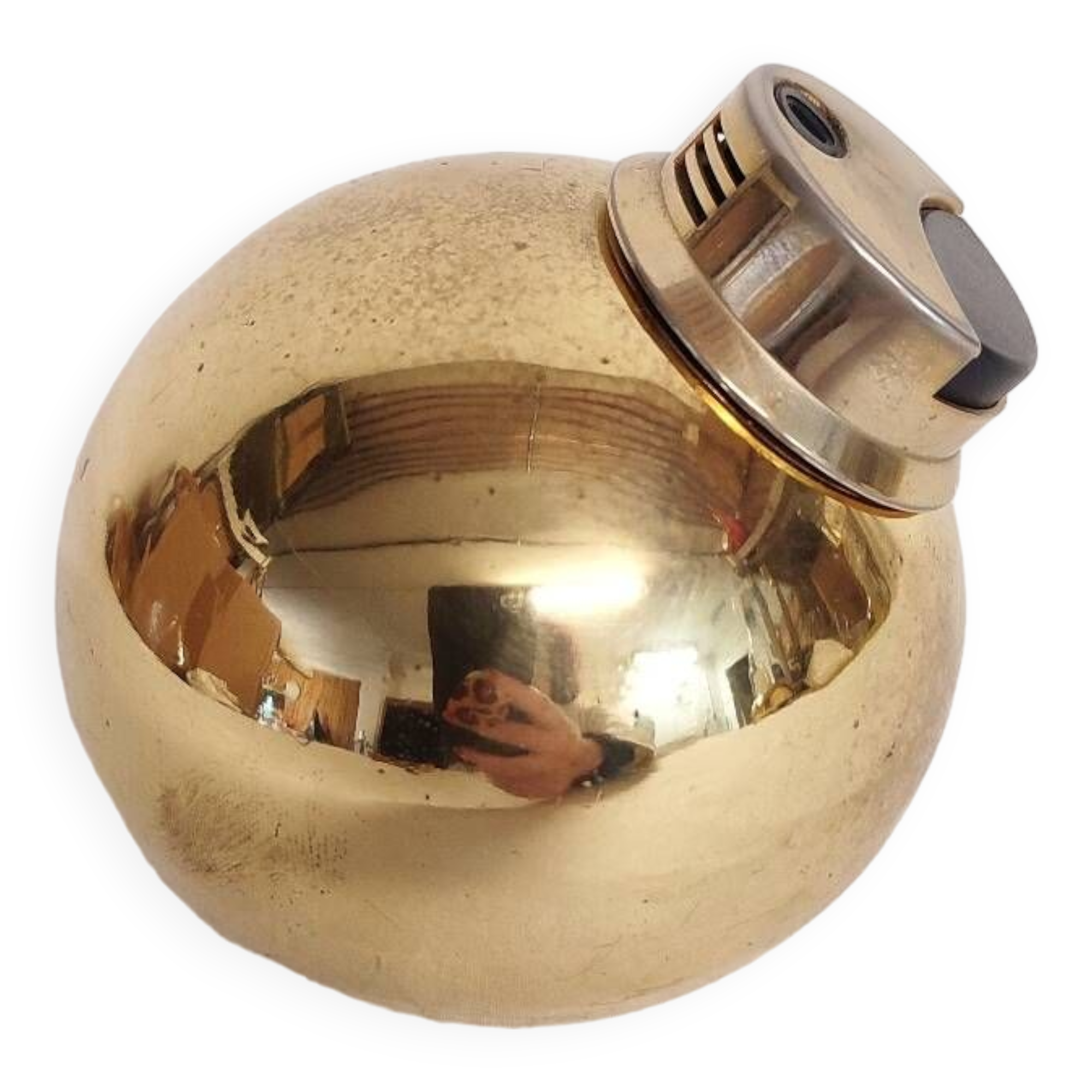 Encendedor de metal dorado "Valenti". Spain,1970s.