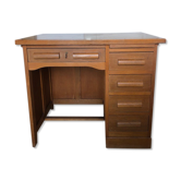 Vintage wooden desk 5 drawers