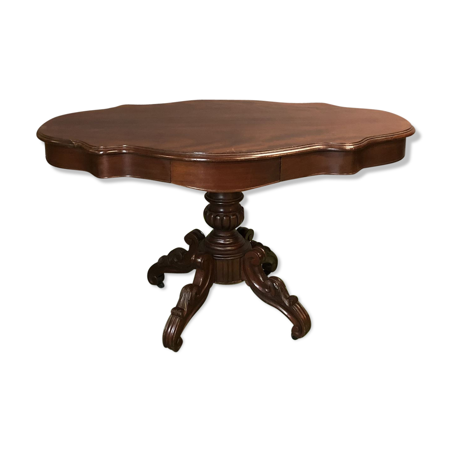 Table Louis Philippe violin late XIXth mahogany