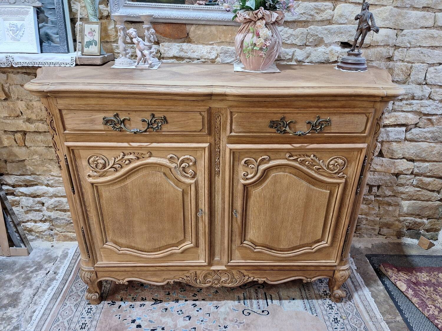 Louis XV style sideboard in solid oak