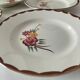 6 dessert plates HBCM Montereau model Huguette