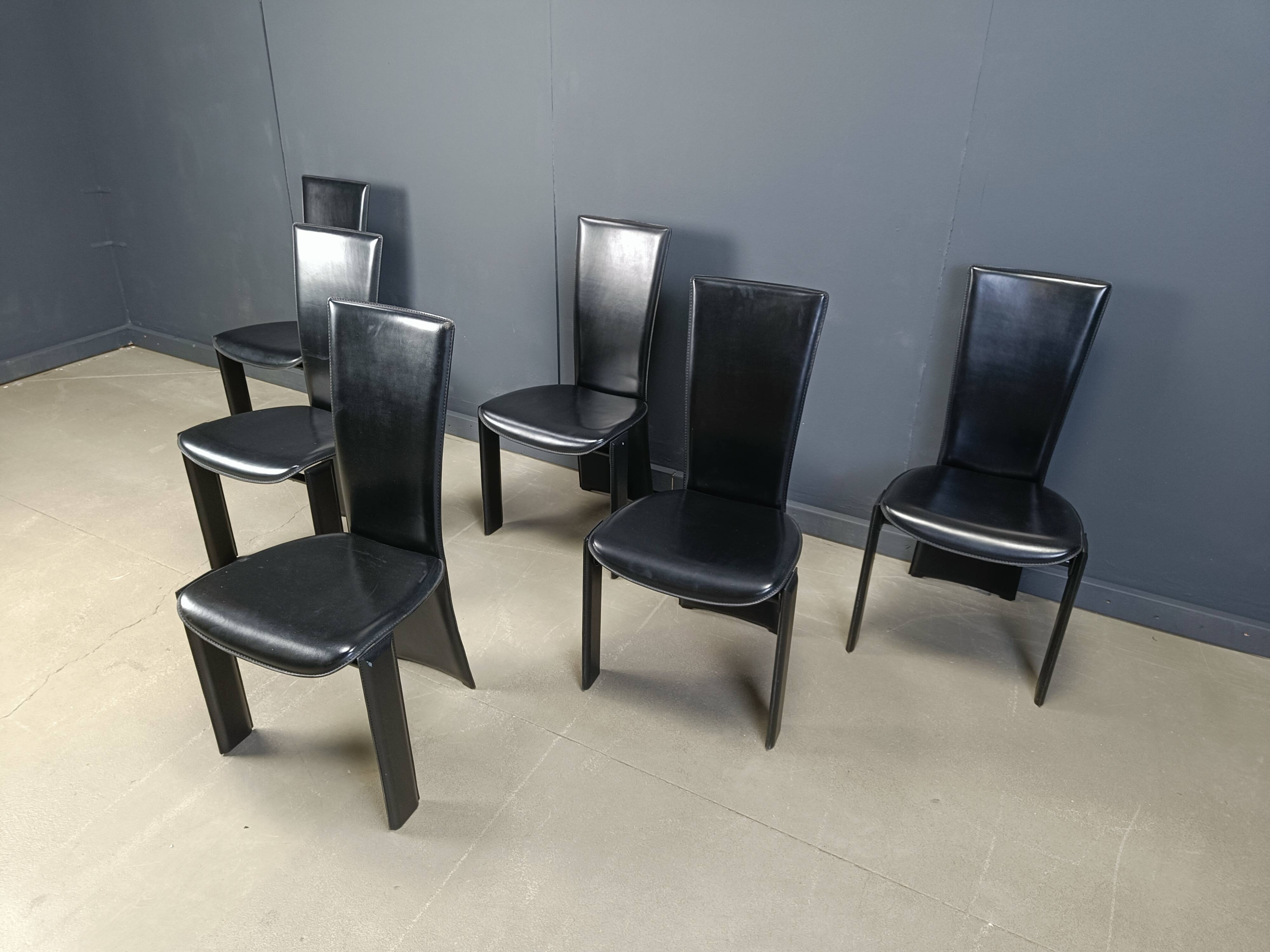 Vintage dining chairs by Pietro costantini, 1980s, set of 6