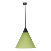 Vintage 60's chandelier in green glass, italian design