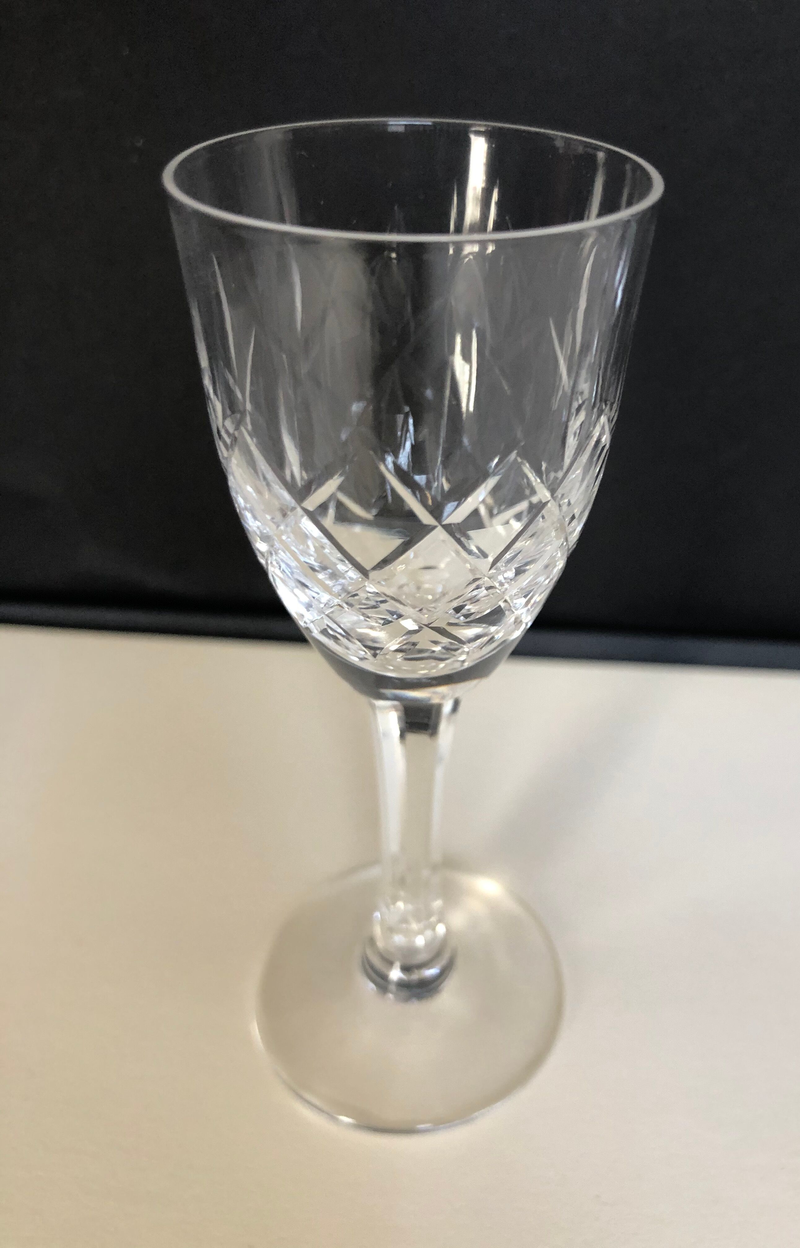 Set of 6 Saint Louis cut crystal port glasses