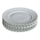 6 assiettes plates vintage porcelaine blanche torsadée Limoges Haviland