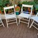 4 chaises pliantes en bois 70's