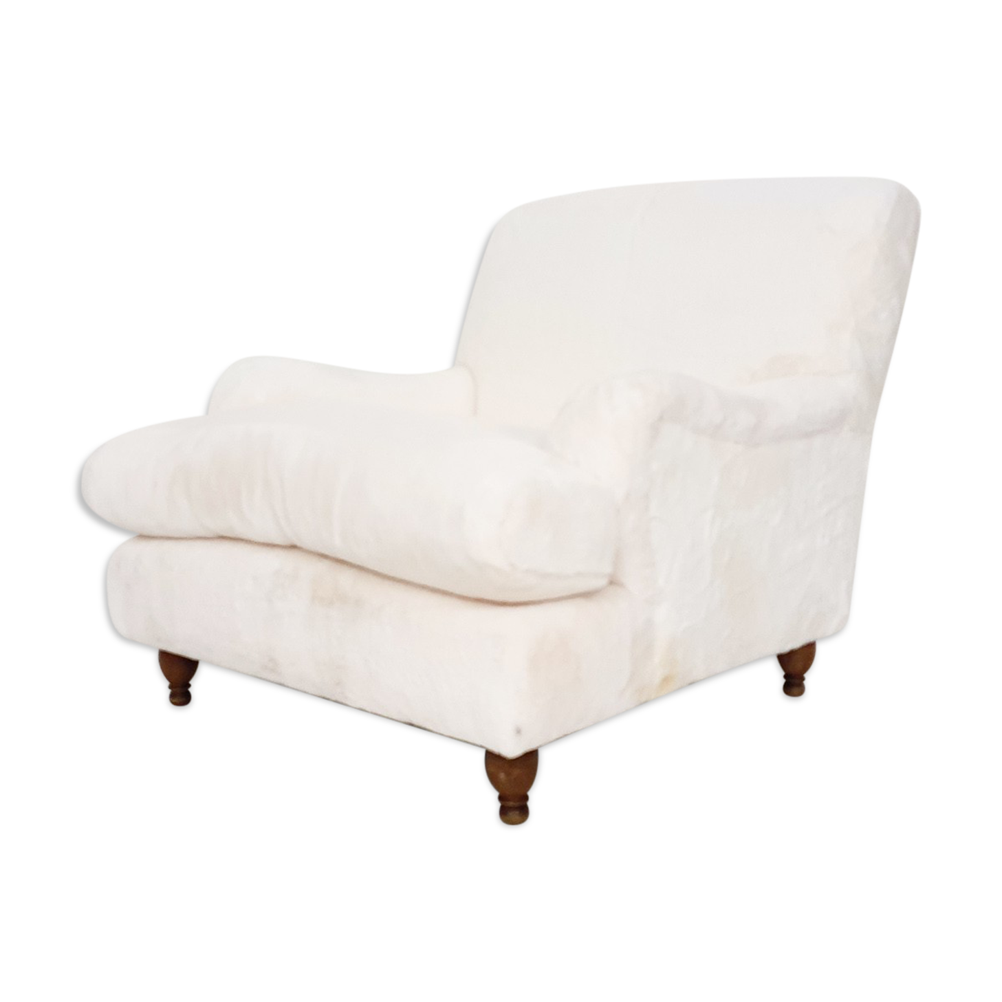 Vintage lounge chair in faux- fur, 1950's