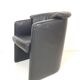 Black leather armchair Rolf Benz