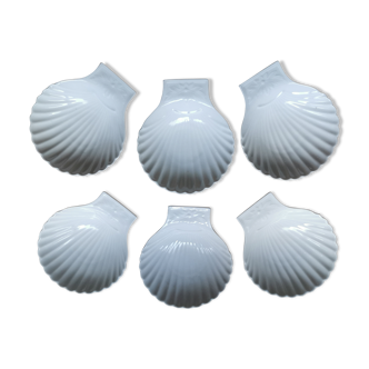 Apilco white porcelain scallops