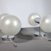 Space Age Wall Lights in Chrome by Motoko Ishii for Staff, 1970s