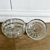 Former Portieux crystal sugar bowl