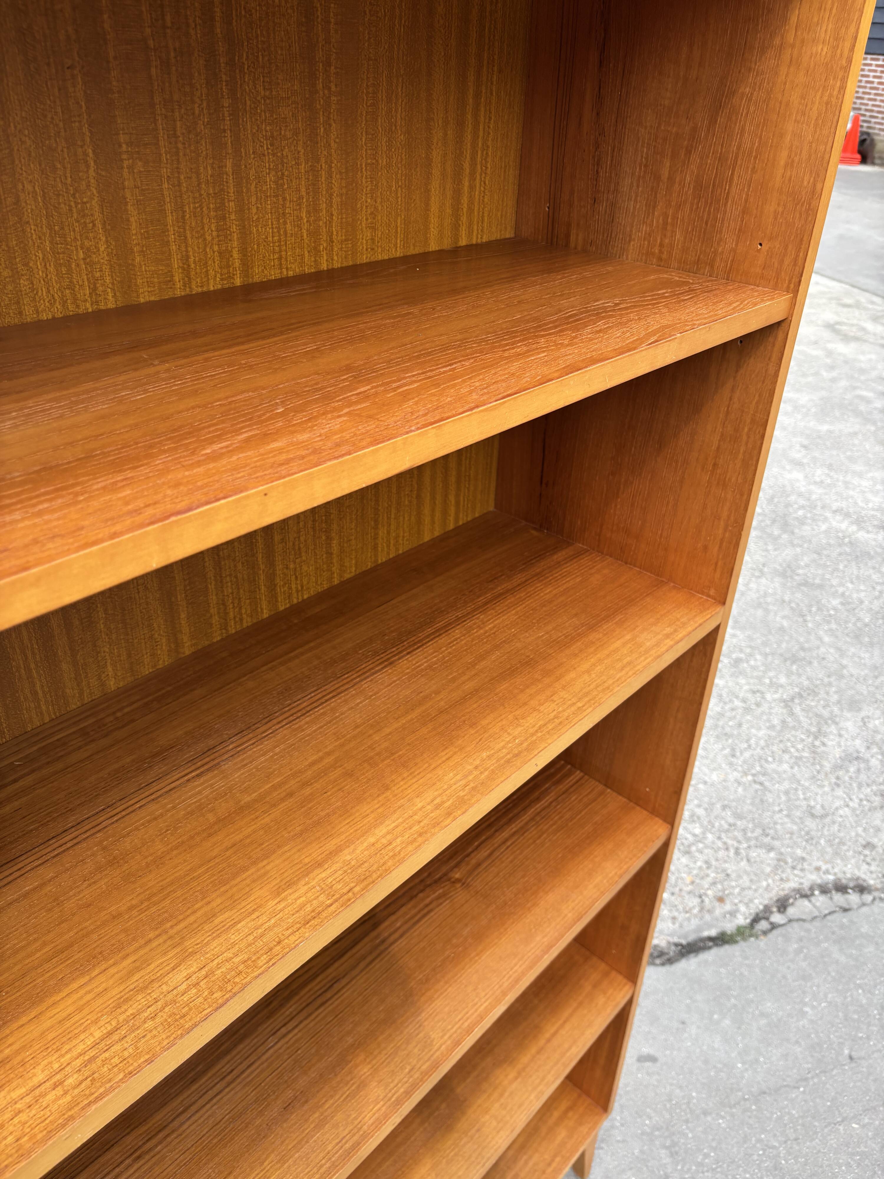 Large vintage teak bookcase, Danish design, 1960s