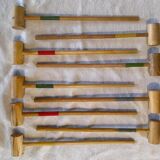Ancien jeu 'Croquet de Table' en bois – Jouet vintage années 50