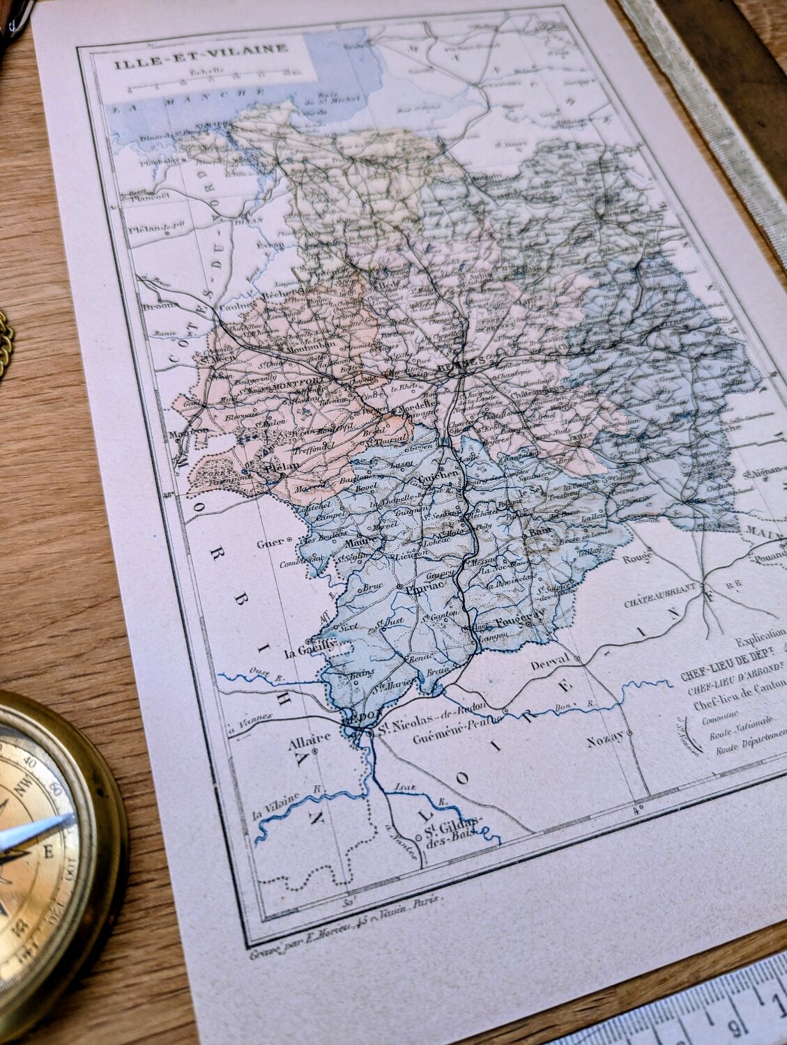 Printed in 1889, Ille-et-Vilaine, Brittany.