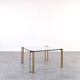 Hollywood Regency Brass and Glass Coffee Table by Peter Ghyczy, 1970s.