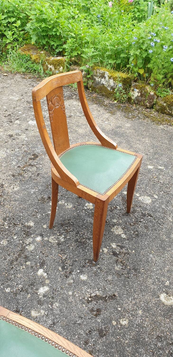 Suite de 6 chaises gondole Art Déco 1930