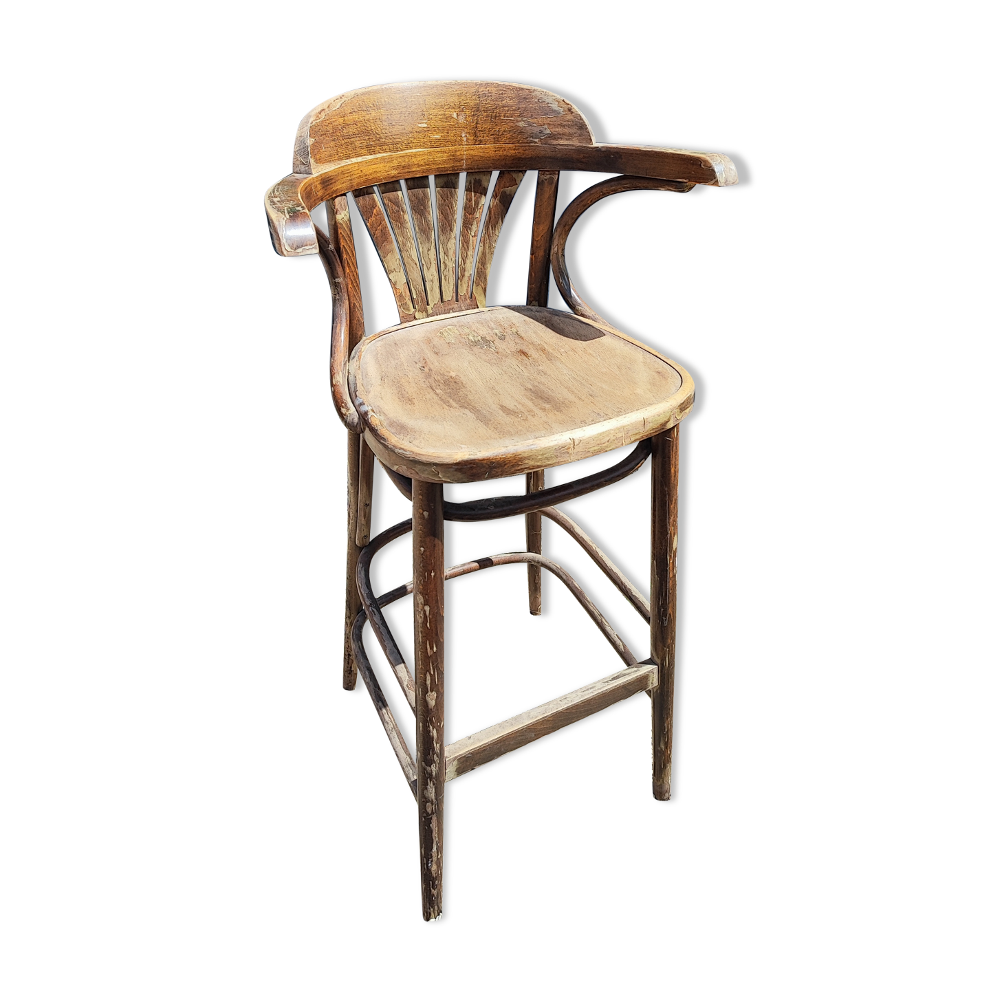Tabouret de bar en bois courbé